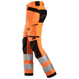 Snickers 6243 AllroundWork HighVis stretch werkbroek holsterzakken - HighVisOrange/Black