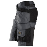 Snickers 6151 AllroundWork stretch loose fit shorts holsterzakken - Steelgrey/Black