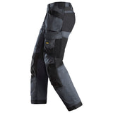 Snickers 6251 AllroundWork stretch loose fit Werkbroek+  holsterzakken - Steelgrey/Black