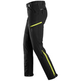 Snickers 6948 FlexiWork softshell stretch werkbroek - Black/Neonyellow