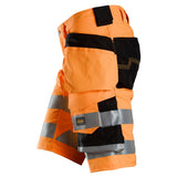 Snickers 6135 HighVis stretch shorts holsterzakken - HighVisOrange/Black