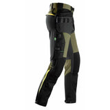 Snickers 6940 Stretch Werkbroek+ FlexiWork - Khakigreen/Steelgrey