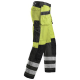 Snickers 3233 HighVis werkbroek holsterzakken - HighVisYellow/MutedBlack