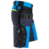 Snickers 6140 FlexiWork softshell stretch shorts+ holsterzakken - Trueblue/Navy