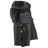 Snickers 6151 AllroundWork stretch loose fit shorts holsterzakken - Steelgrey/Black