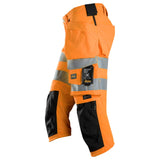 Snickers 6138 HighVis stretch pirate shorts holsterzakken - Orange/Black