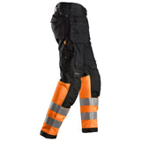 Snickers 6233 AllroundWork HighVis werkbroek+ holsterzakken - Black/HighVisOrange