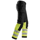 Snickers 3235 Katoenen Broek High Visibility Klasse 1 - 0466 Black/Yellow