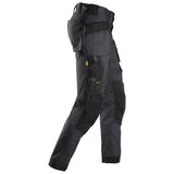 Snickers 6241 AllroundWork stretch werkbroek holsterzakken - Steelgrey/Black
