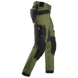 Snickers 6241 AllroundWork stretch werkbroek holsterzakken - Khakigreen/Black