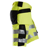 Snickers 6135 HighVis stretch shorts holsterzakken - HighVisYellow/Black