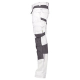 Dassy Dynax stretch werkbroek holsterzakken schilders - Wit/Antracietgrijs