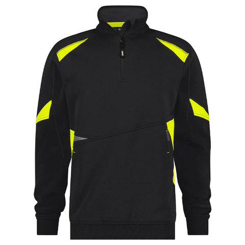 Dassy Aratu Sweater Zwart/Fluogeel