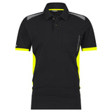 Dassy Veracruz Polo Zwart/Fluogeel