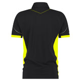 Dassy Veracruz Polo Zwart/Fluogeel